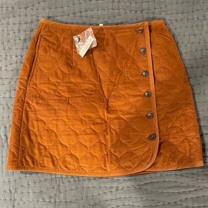 Brand new Madewell quilted corduroy skirt